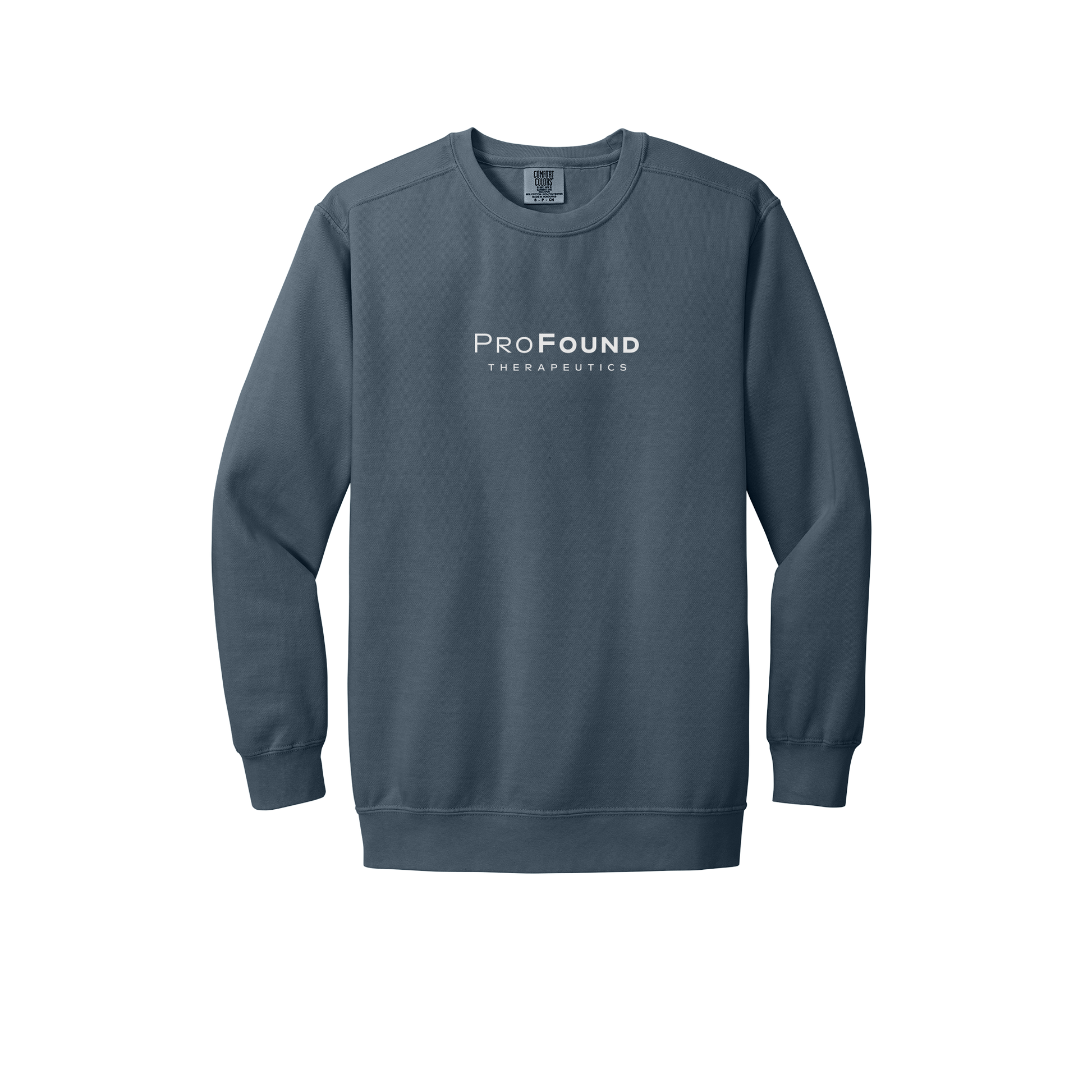 profoundtx-premium-comfort-crewneck-dtf-front-1566-denim-flat-front