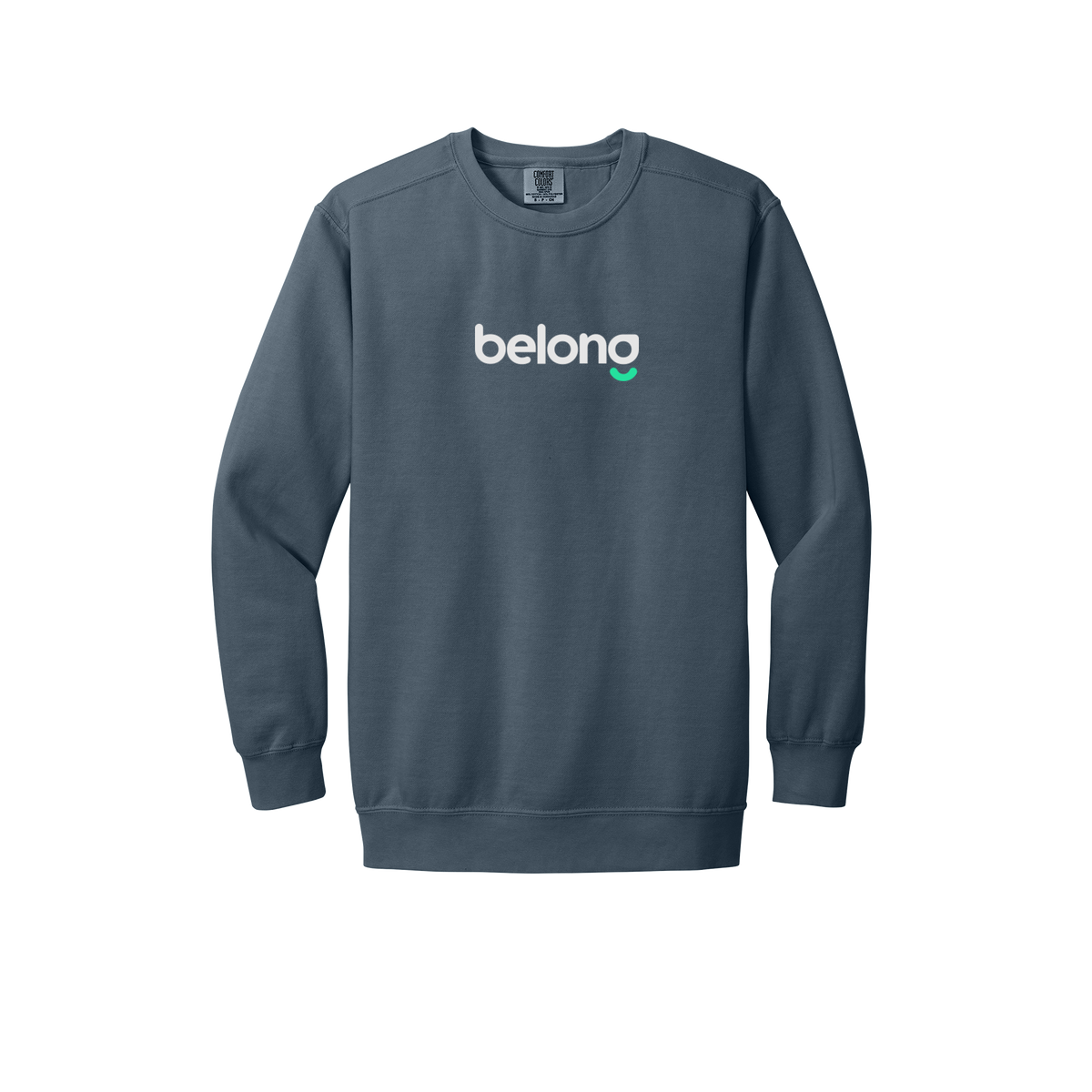 belonghome-premium-comfort-crewneck-dtf-front-1566-denim-flat-front