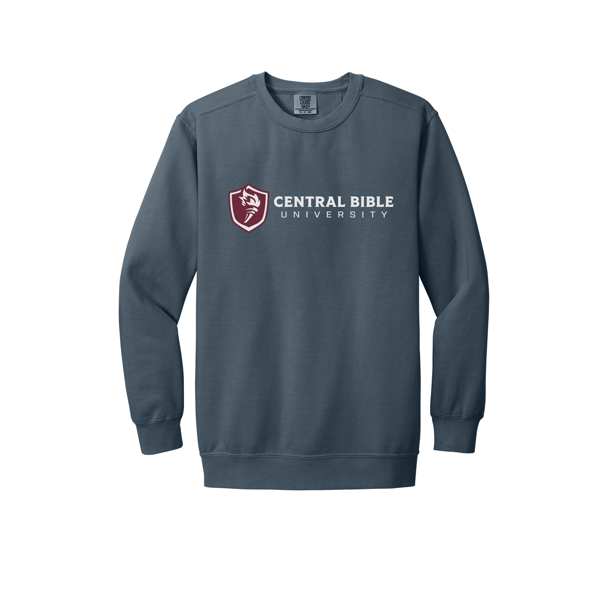centralbible-premium-comfort-crewneck-dtf-front-1566-denim-flat-front
