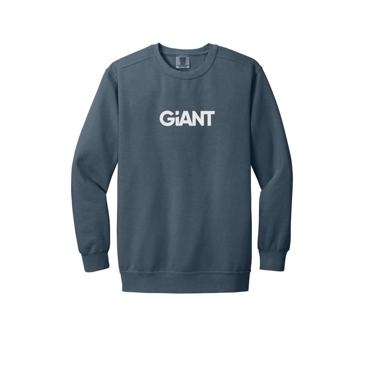giantworldwide-premium-comfort-crewneck-dtf-front-1566-denim-flat-front