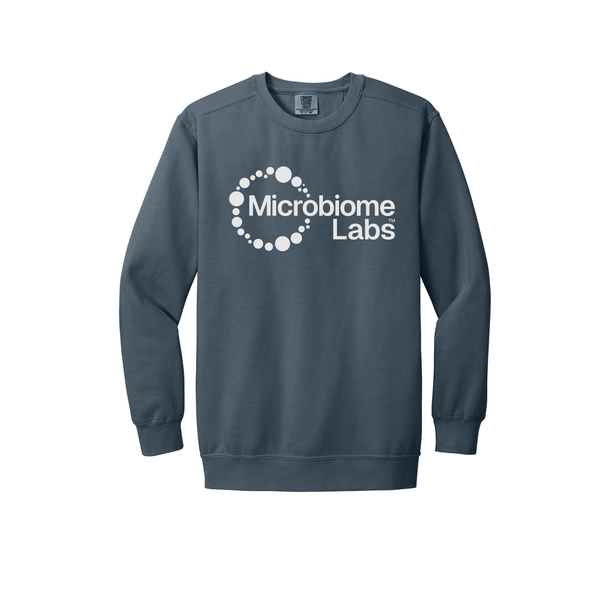 microbiomelabs-premium-comfort-crewneck-dtf-front-1566-denim-flat-front