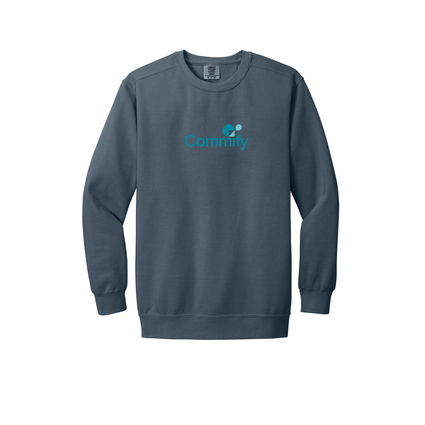 commify-premium-comfort-crewneck-dtf-front-1566-denim-flat-front