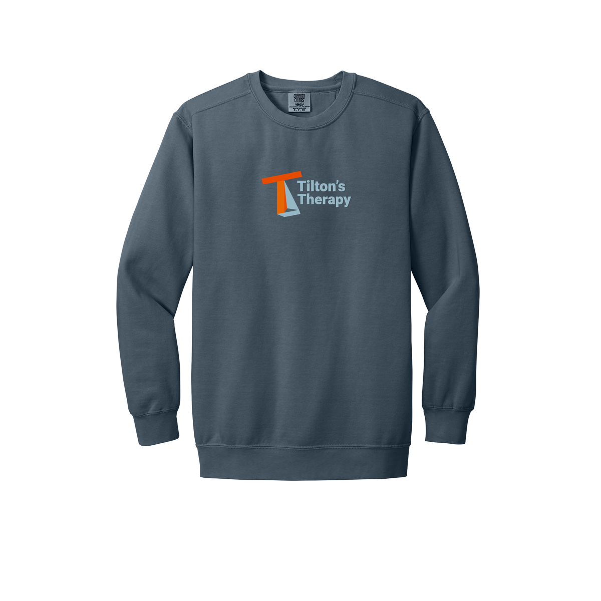 tiltonstherapy-premium-comfort-crewneck-dtf-front-1566-denim-flat-front