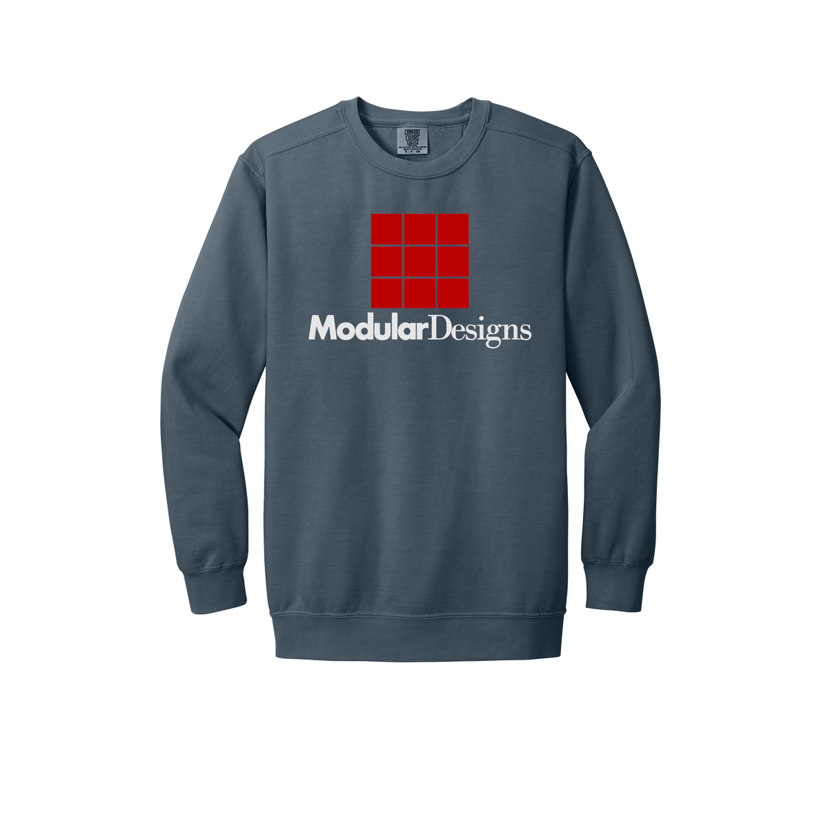 modulardesignsflooring-premium-comfort-crewneck-dtf-front-1566-denim-flat-front