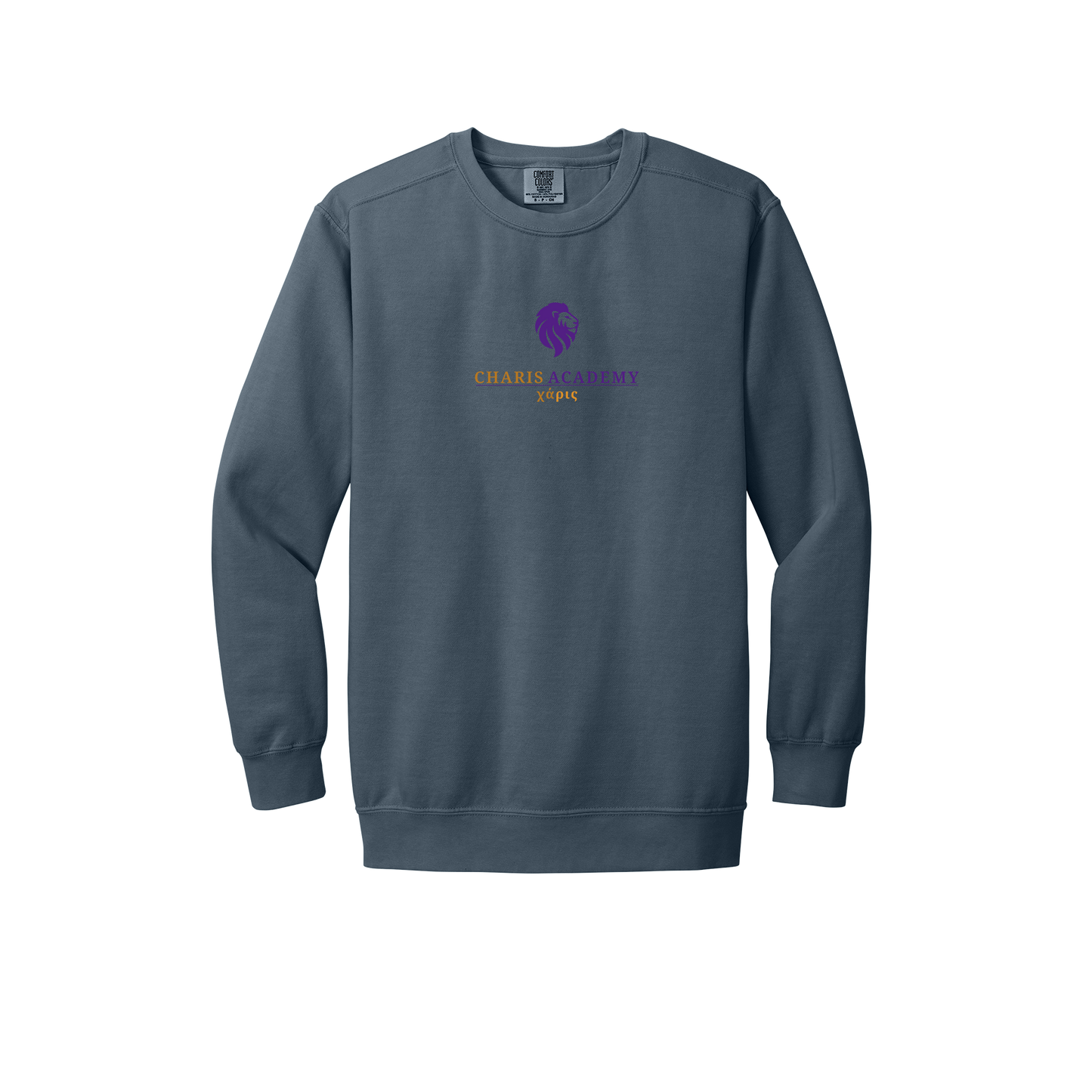 cahazleton-premium-comfort-crewneck-dtf-front-1566-denim-flat-front