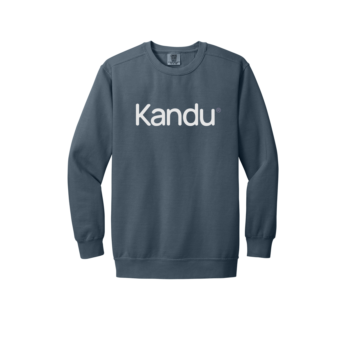 kandu-premium-clinic-comfort-crewneck-dtf-front-1566-denim-flat-front