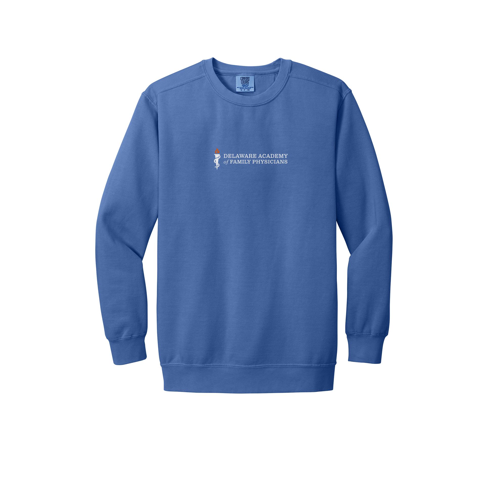delfamdoc-premium-clinic-comfort-crewneck-dtf-front-1566-floblue-flat-front