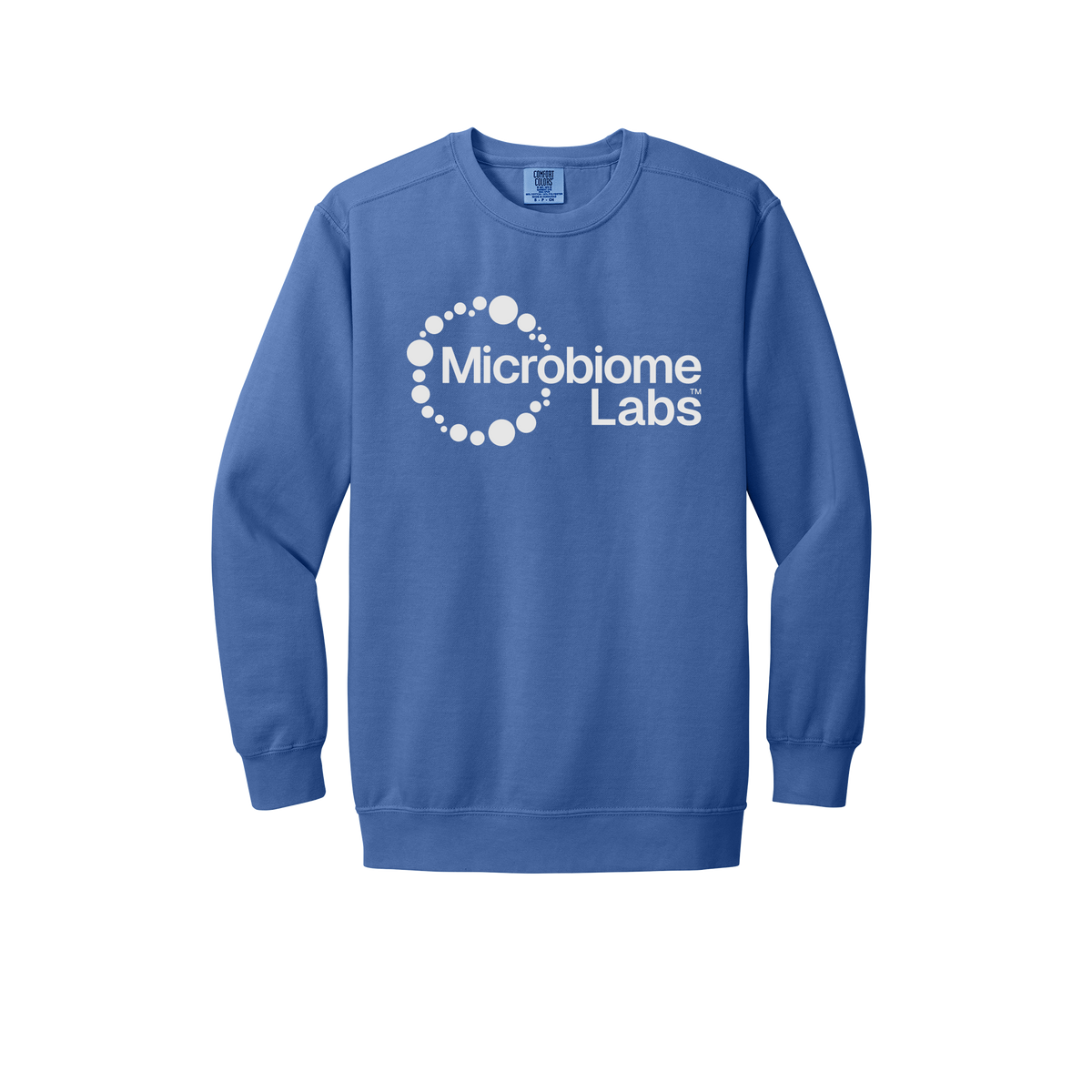 microbiomelabs-premium-comfort-crewneck-dtf-front-1566-floblue-flat-front