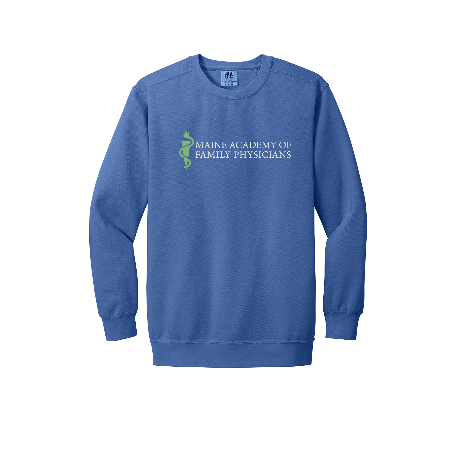 maineafp-premium-clinic-comfort-crewneck-dtf-front-1566-floblue-flat-front