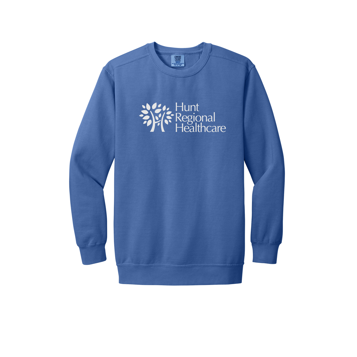 huntregional-premium-clinic-comfort-crewneck-dtf-front-1566-floblue-flat-front