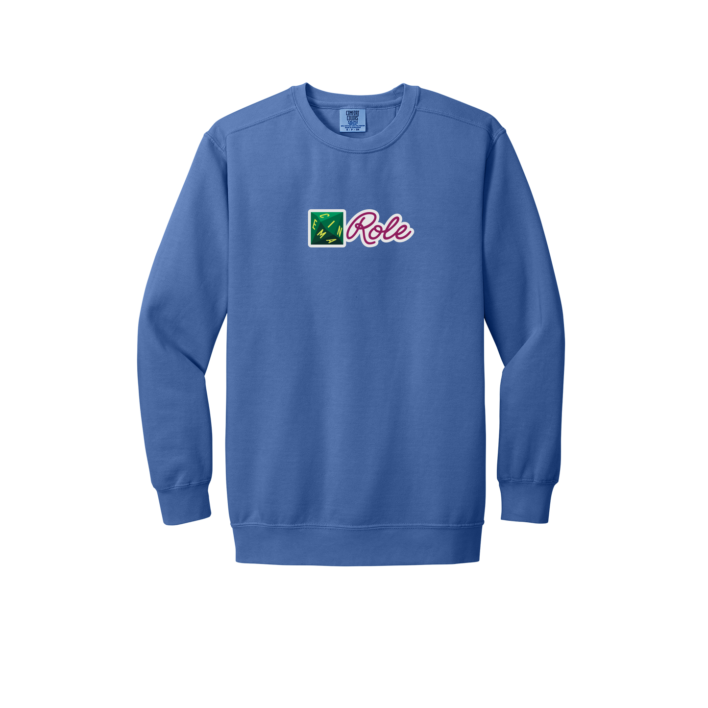 cinemarole-premium-comfort-crewneck-dtf-front-1566-floblue-flat-front
