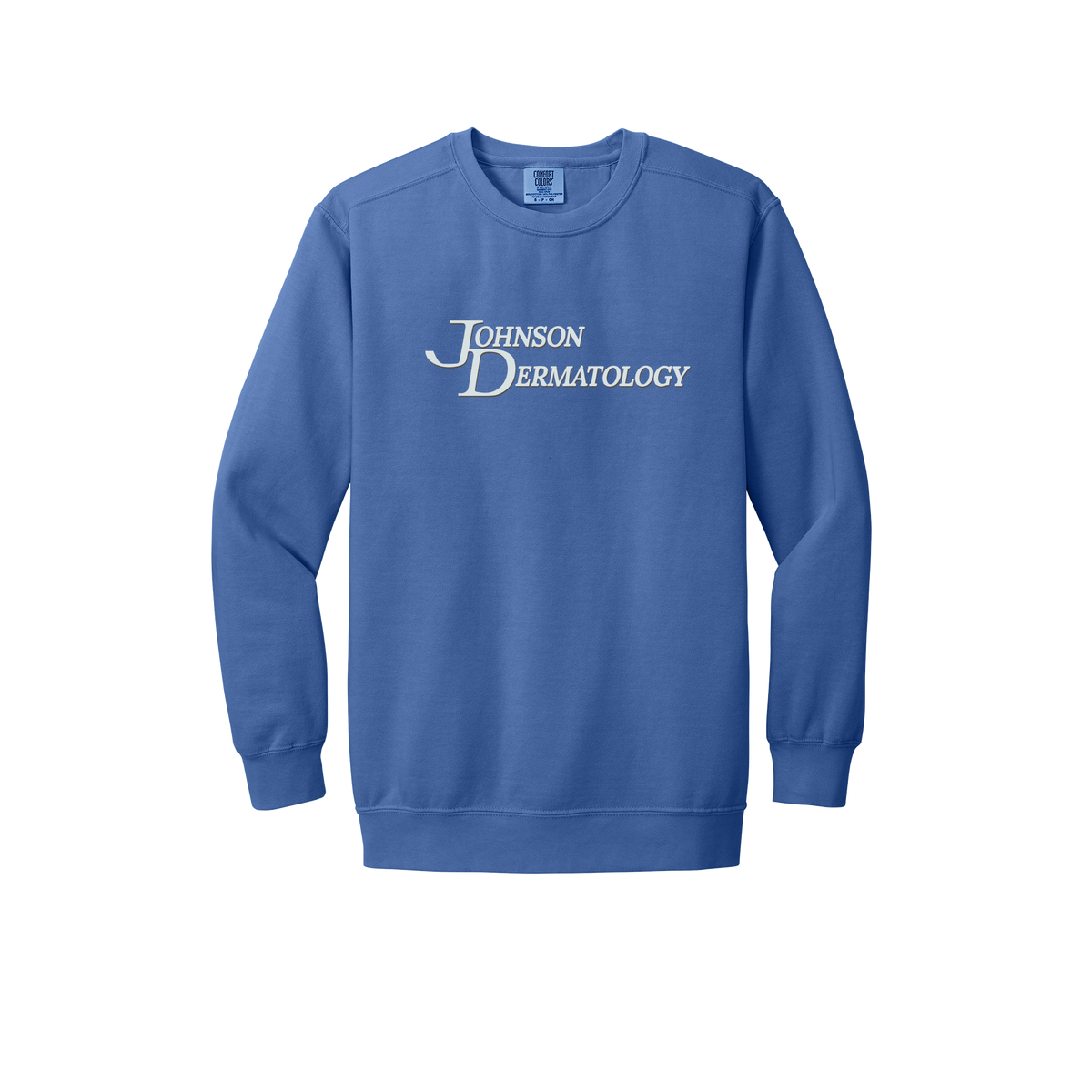 johnsondermatology-premium-clinic-comfort-crewneck-dtf-front-1566-floblue-flat-front