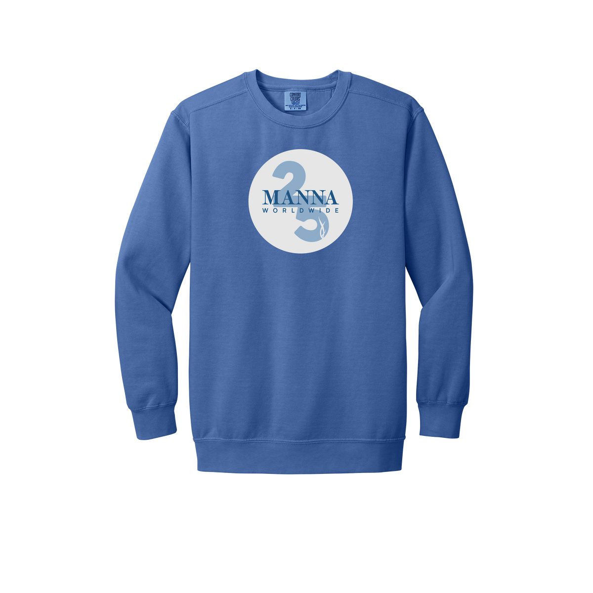 mannaworldwide-premium-comfort-crewneck-dtf-front-1566-floblue-flat-front