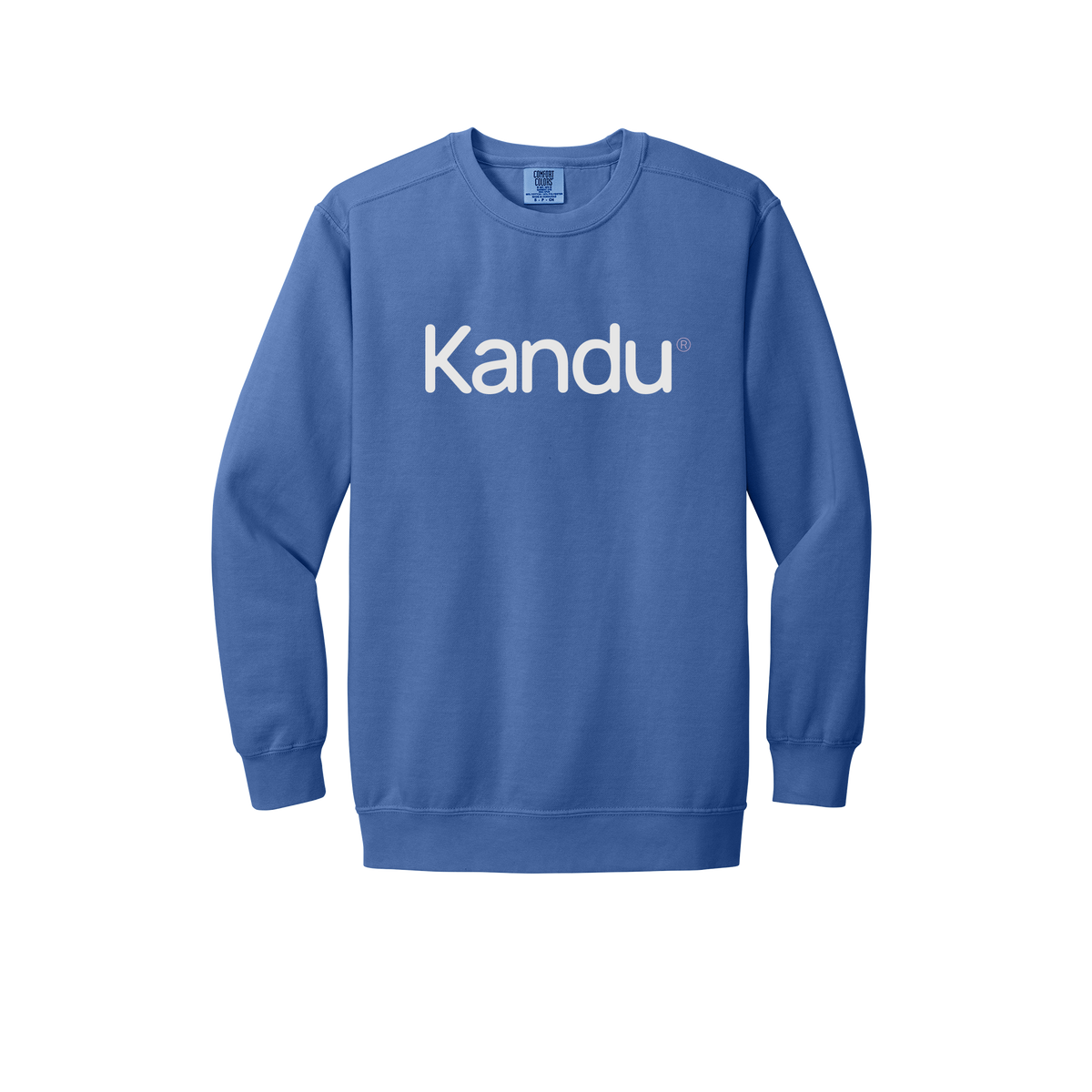 kandu-premium-clinic-comfort-crewneck-dtf-front-1566-floblue-flat-front