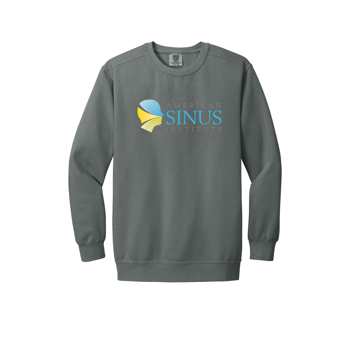 americansinus-premium-clinic-comfort-crewneck-dtf-front-1566-grey-flat-front