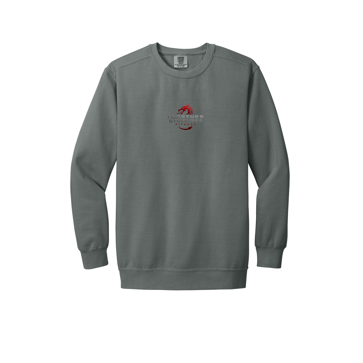 togetherstrongerfitness-premium-comfort-crewneck-dtf-front-1566-grey-flat-front