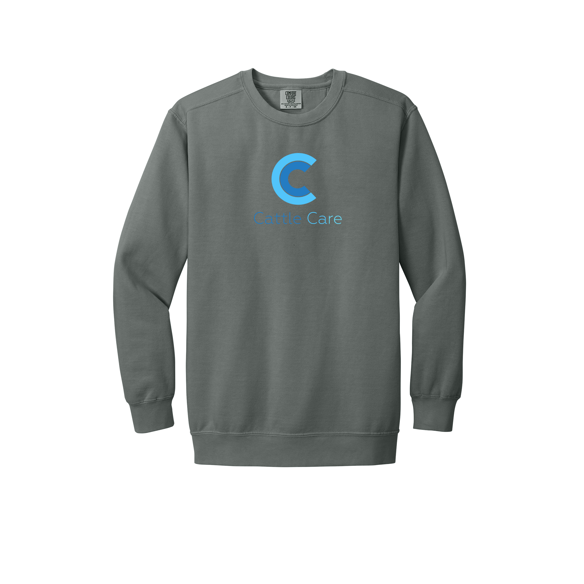 cattle-care-premium-comfort-crewneck-dtf-front-1566-grey-flat-front