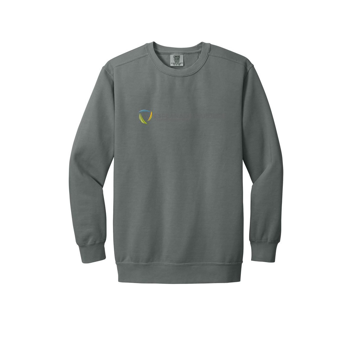 esplanadeseniorcampus-premium-clinic-comfort-crewneck-dtf-front-1566-grey-flat-front