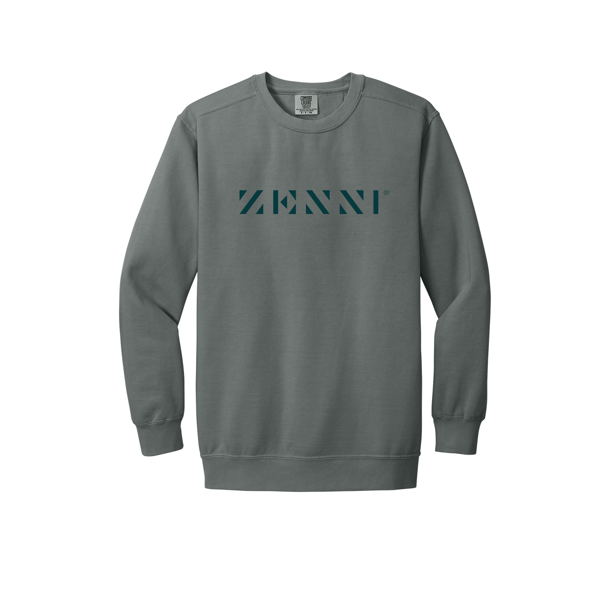 zennioptical-premium-clinic-comfort-crewneck-dtf-front-1566-grey-flat-front