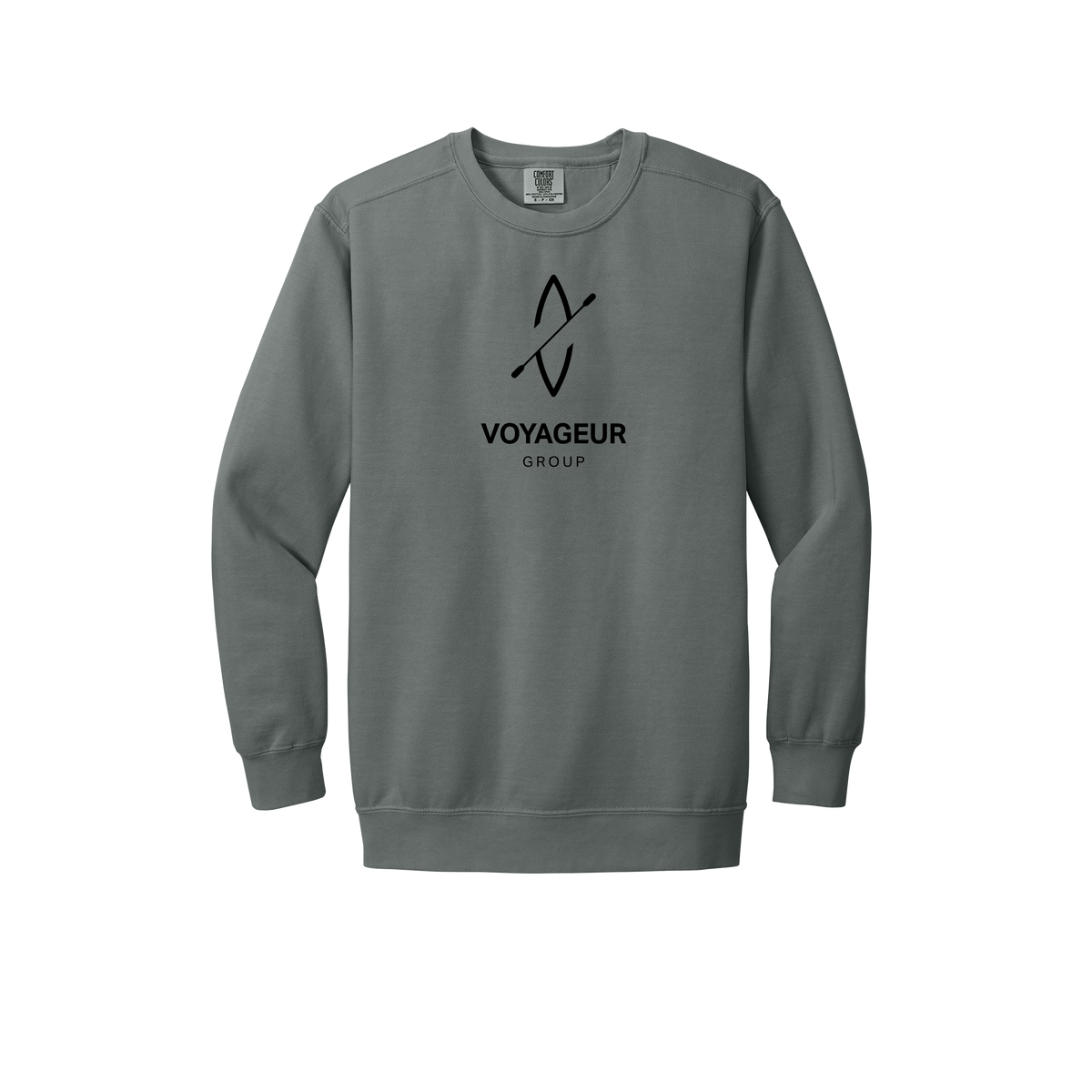 voyageurgroup-premium-comfort-crewneck-dtf-front-1566-grey-flat-front