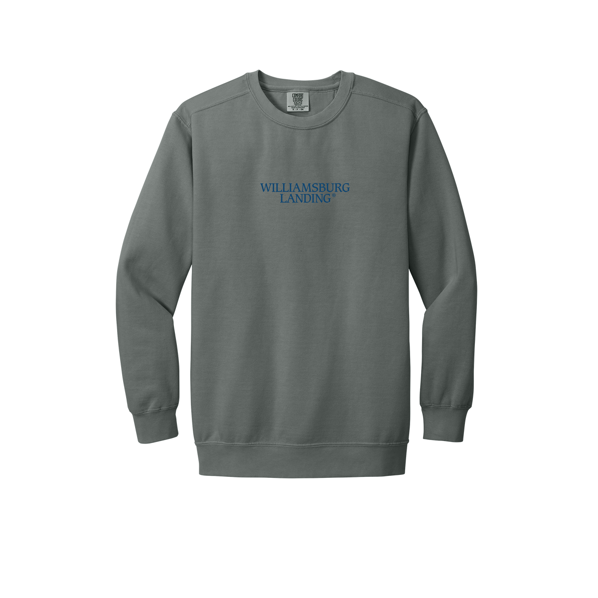 williamsburglanding-premium-comfort-crewneck-dtf-front-1566-grey-flat-front