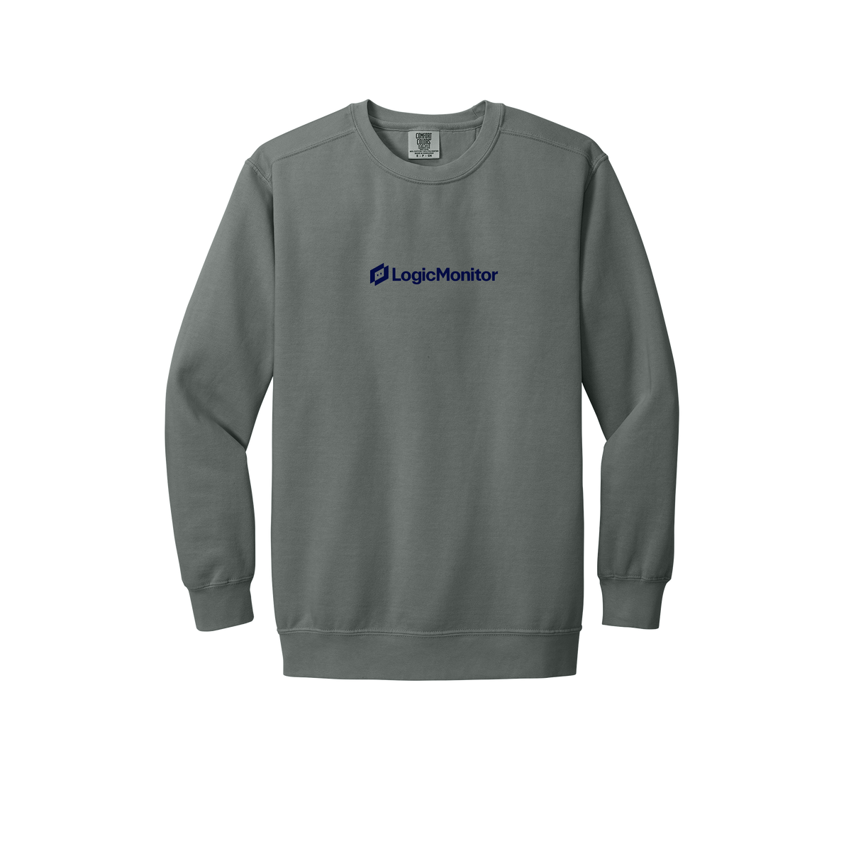 logicmonitor-premium-comfort-crewneck-dtf-front-1566-grey-flat-front