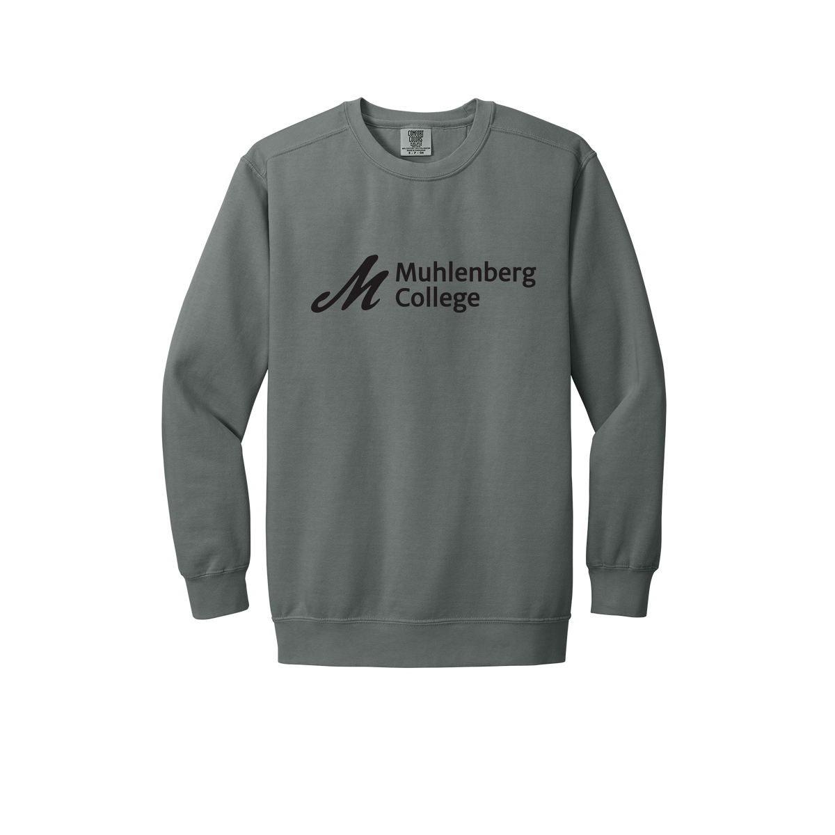 muhlenberg-premium-comfort-crewneck-dtf-front-1566-grey-flat-front