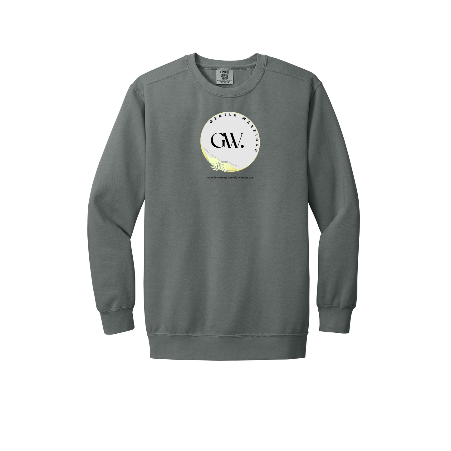 gentle-warriors-premium-comfort-crewneck-dtf-front-1566-grey-flat-front