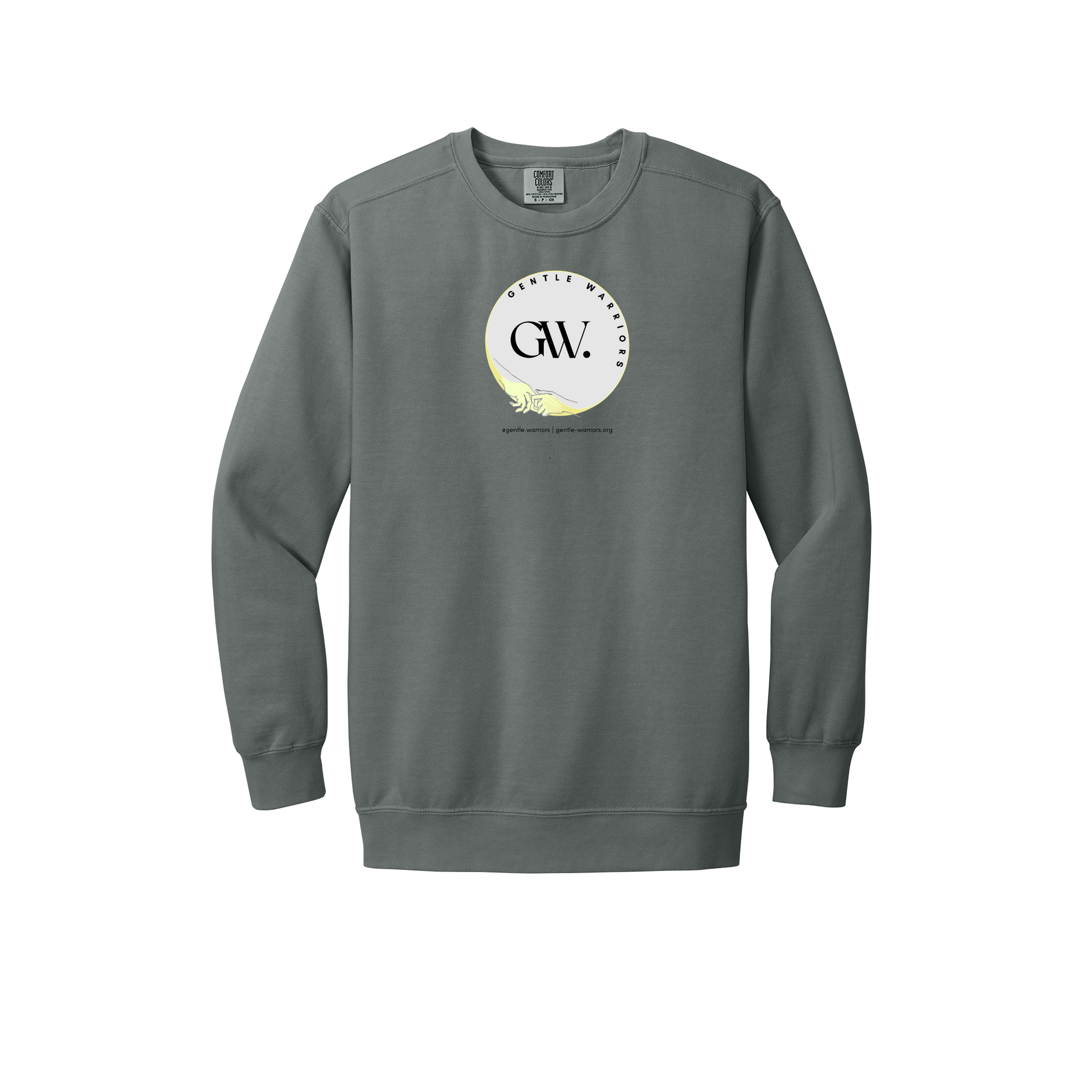 gentle-warriors-premium-comfort-crewneck-dtf-front-1566-grey-flat-front