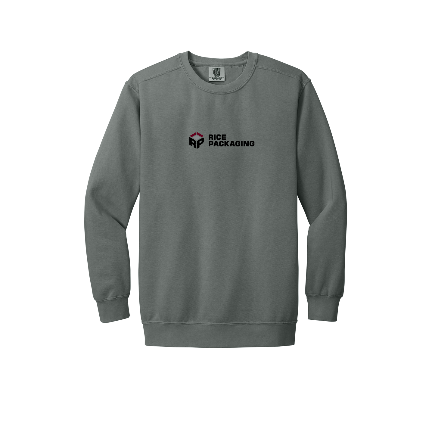 ricepackaging-premium-comfort-crewneck-dtf-front-1566-grey-flat-front