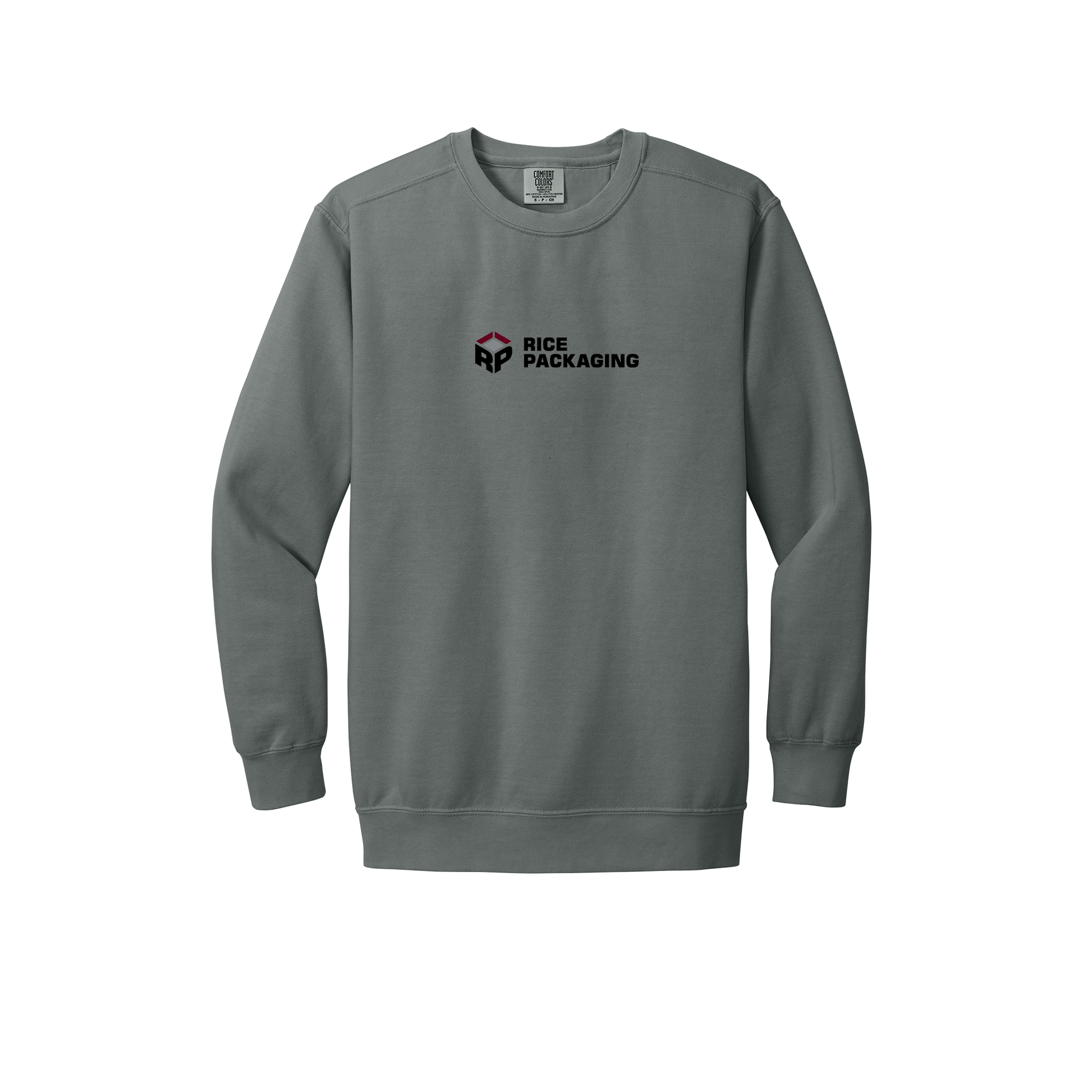 ricepackaging-premium-comfort-crewneck-dtf-front-1566-grey-flat-front