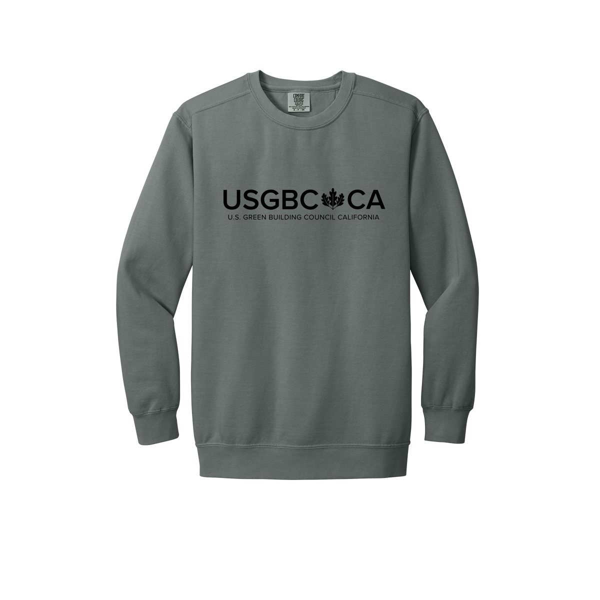 usgbc-ca-premium-comfort-crewneck-dtf-front-1566-grey-flat-front