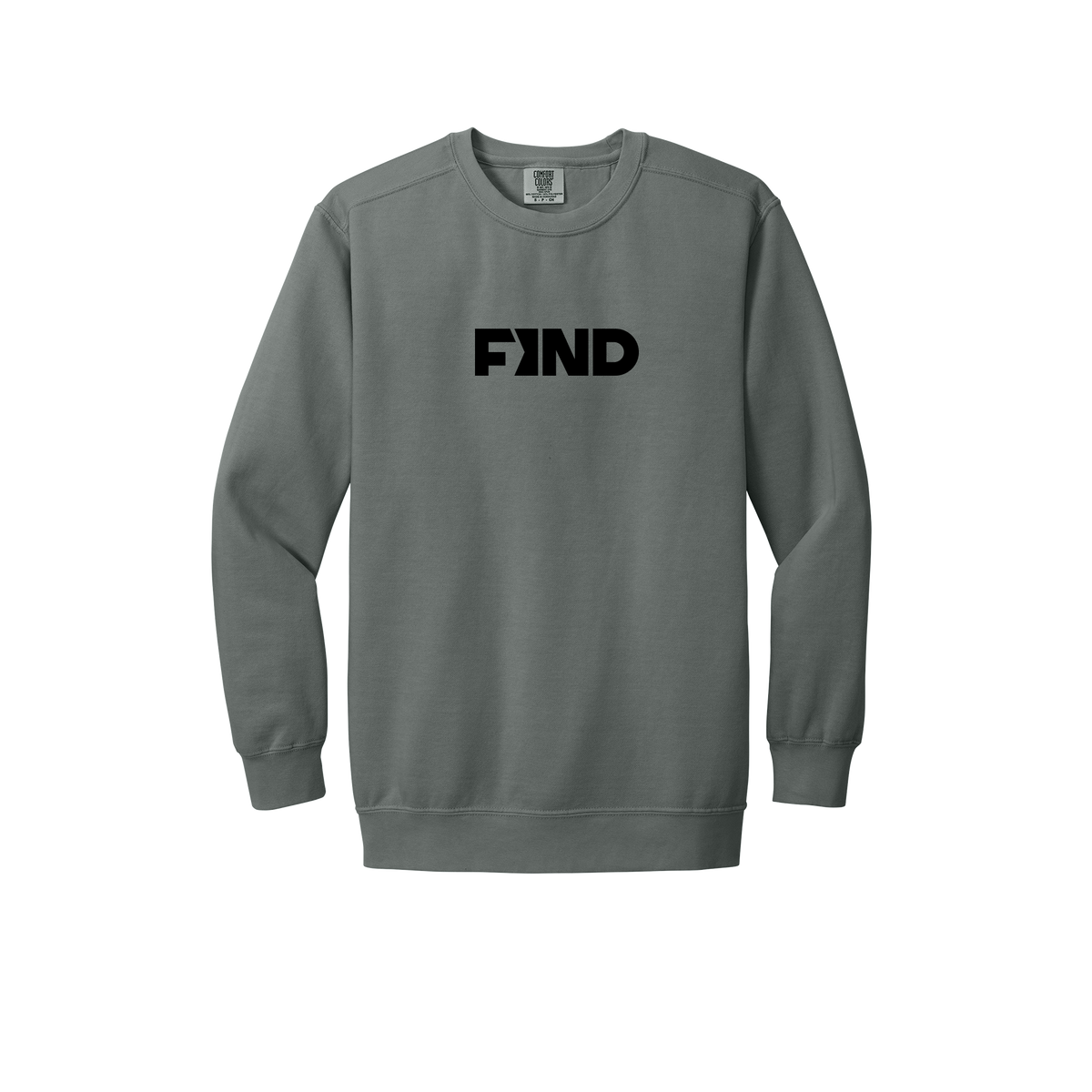 findrealestate-premium-comfort-crewneck-dtf-front-1566-grey-flat-front