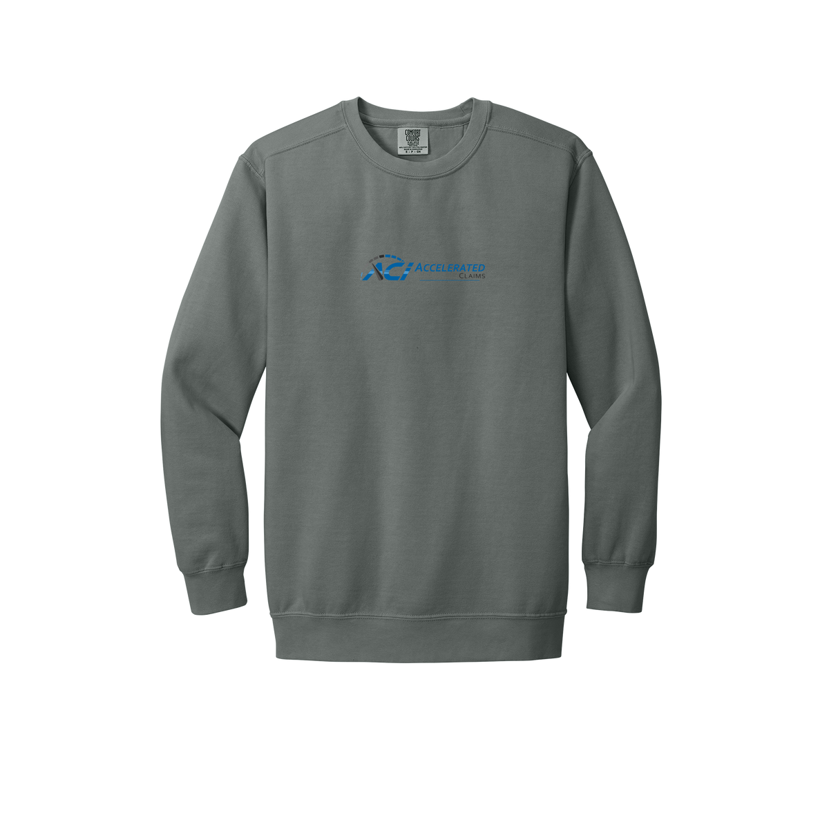 accelclaims-premium-comfort-crewneck-dtf-front-1566-grey-flat-front