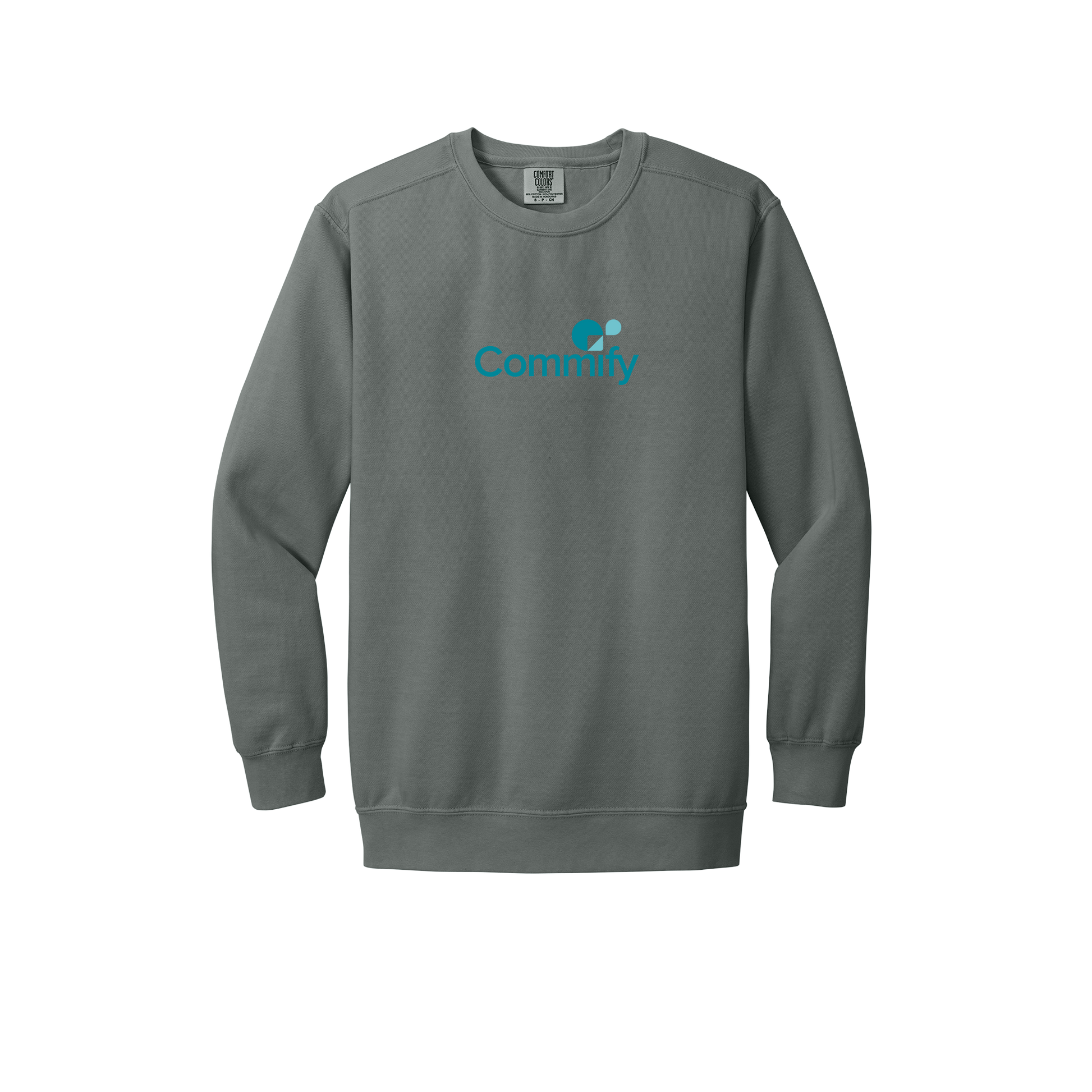 commify-premium-comfort-crewneck-dtf-front-1566-grey-flat-front