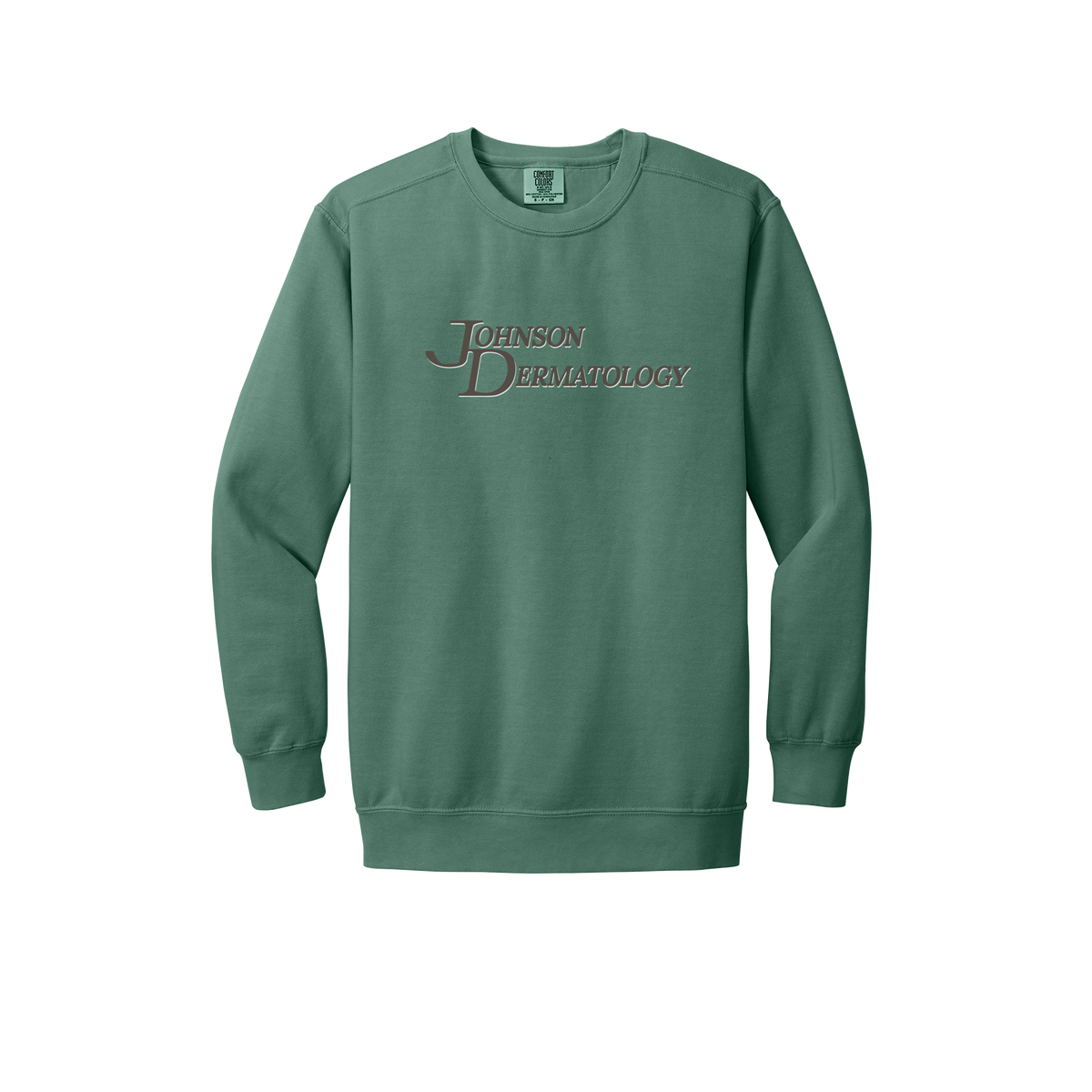 johnsondermatology-premium-clinic-comfort-crewneck-dtf-front-1566-lightgreen-flat-front