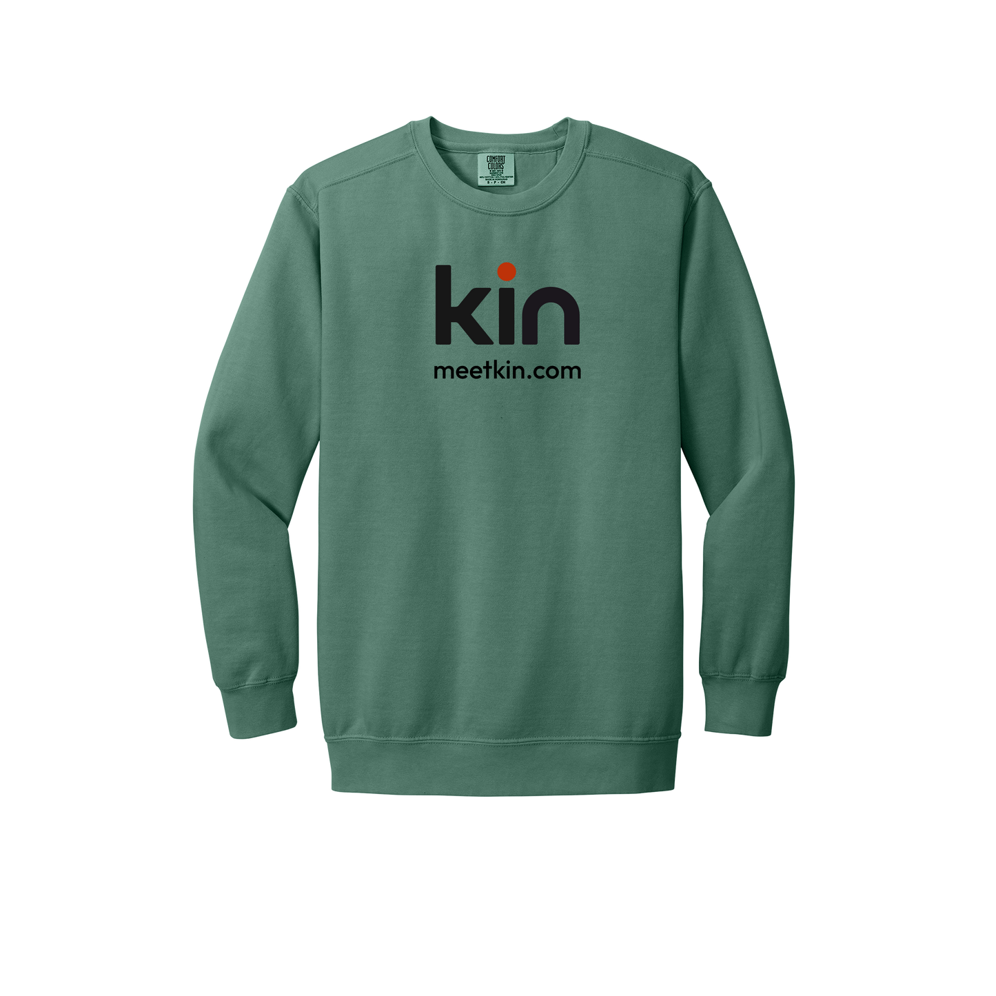 kin-premium-comfort-crewneck-dtf-front-1566-lightgreen-flat-front