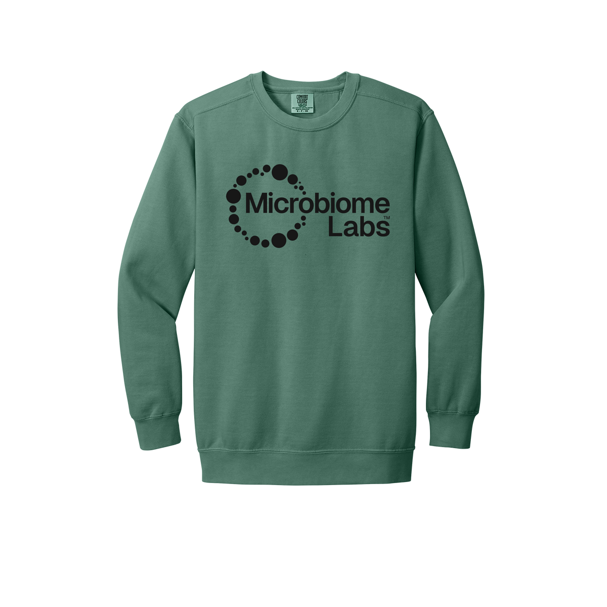 microbiomelabs-premium-comfort-crewneck-dtf-front-1566-lightgreen-flat-front