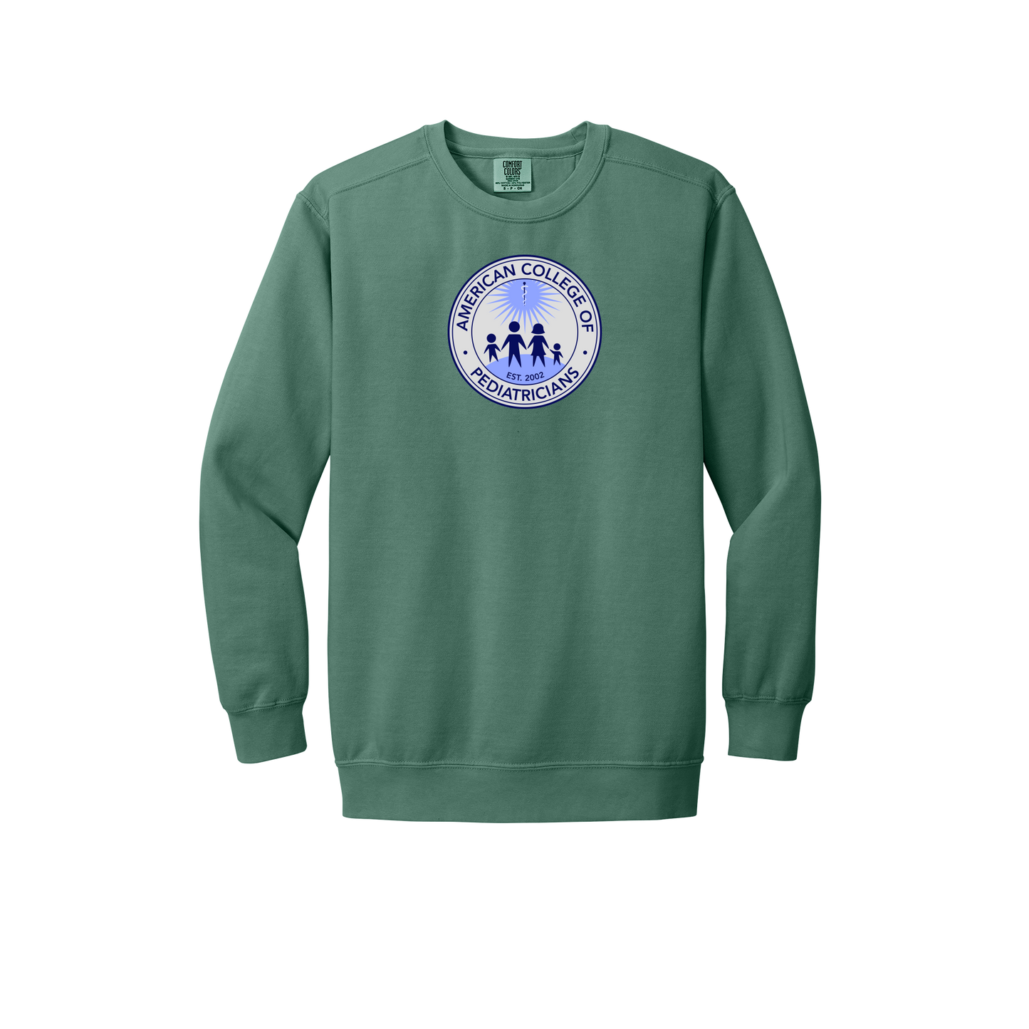 acpeds-premium-clinic-comfort-crewneck-dtf-front-1566-lightgreen-flat-front