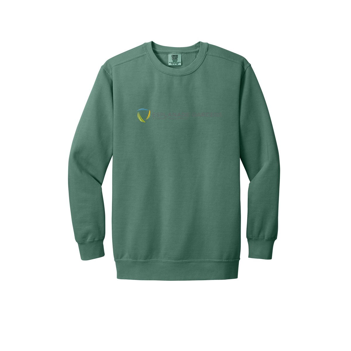 esplanadeseniorcampus-premium-clinic-comfort-crewneck-dtf-front-1566-lightgreen-flat-front