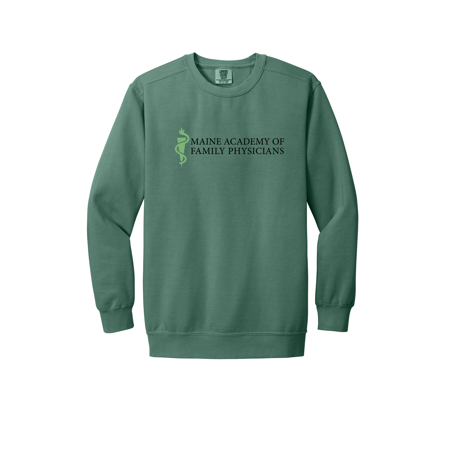 maineafp-premium-clinic-comfort-crewneck-dtf-front-1566-lightgreen-flat-front