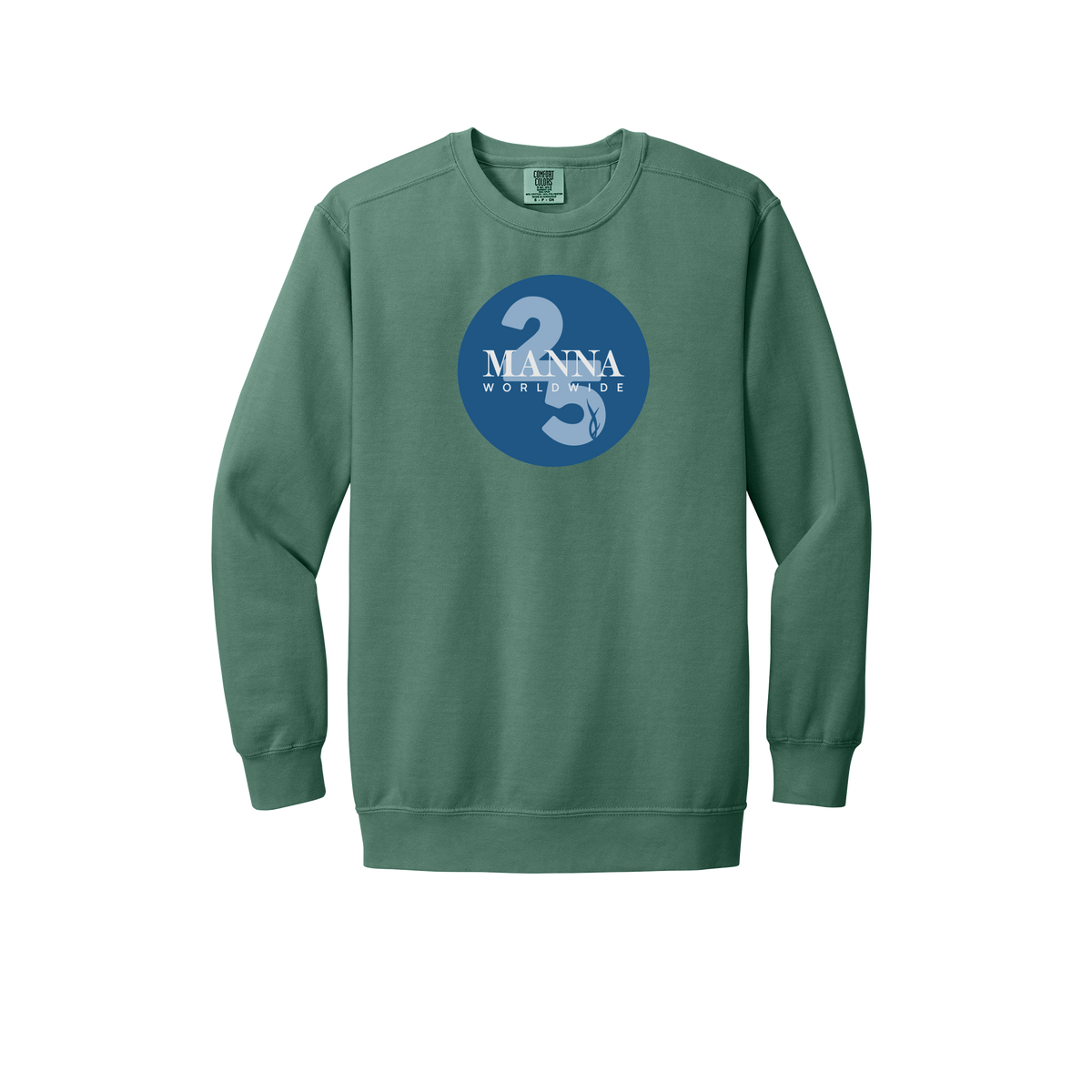 mannaworldwide-premium-comfort-crewneck-dtf-front-1566-lightgreen-flat-front
