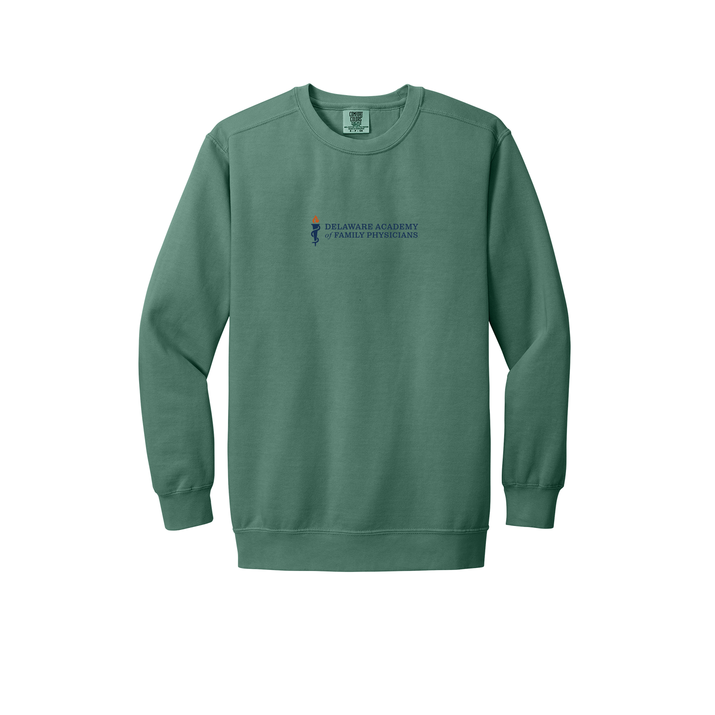 delfamdoc-premium-clinic-comfort-crewneck-dtf-front-1566-lightgreen-flat-front