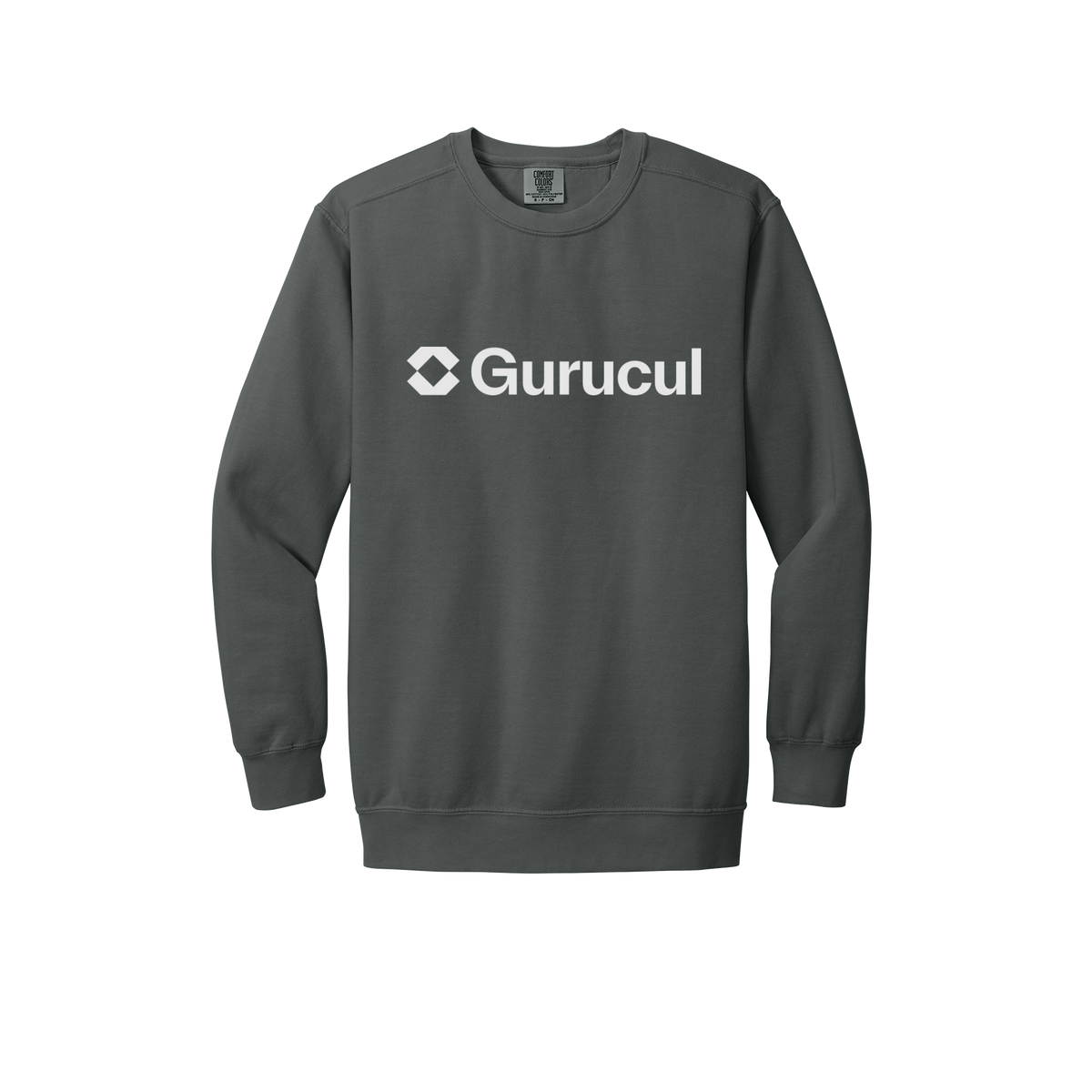 gurucul-premium-comfort-crewneck-dtf-front-1566-pepper-flat-front