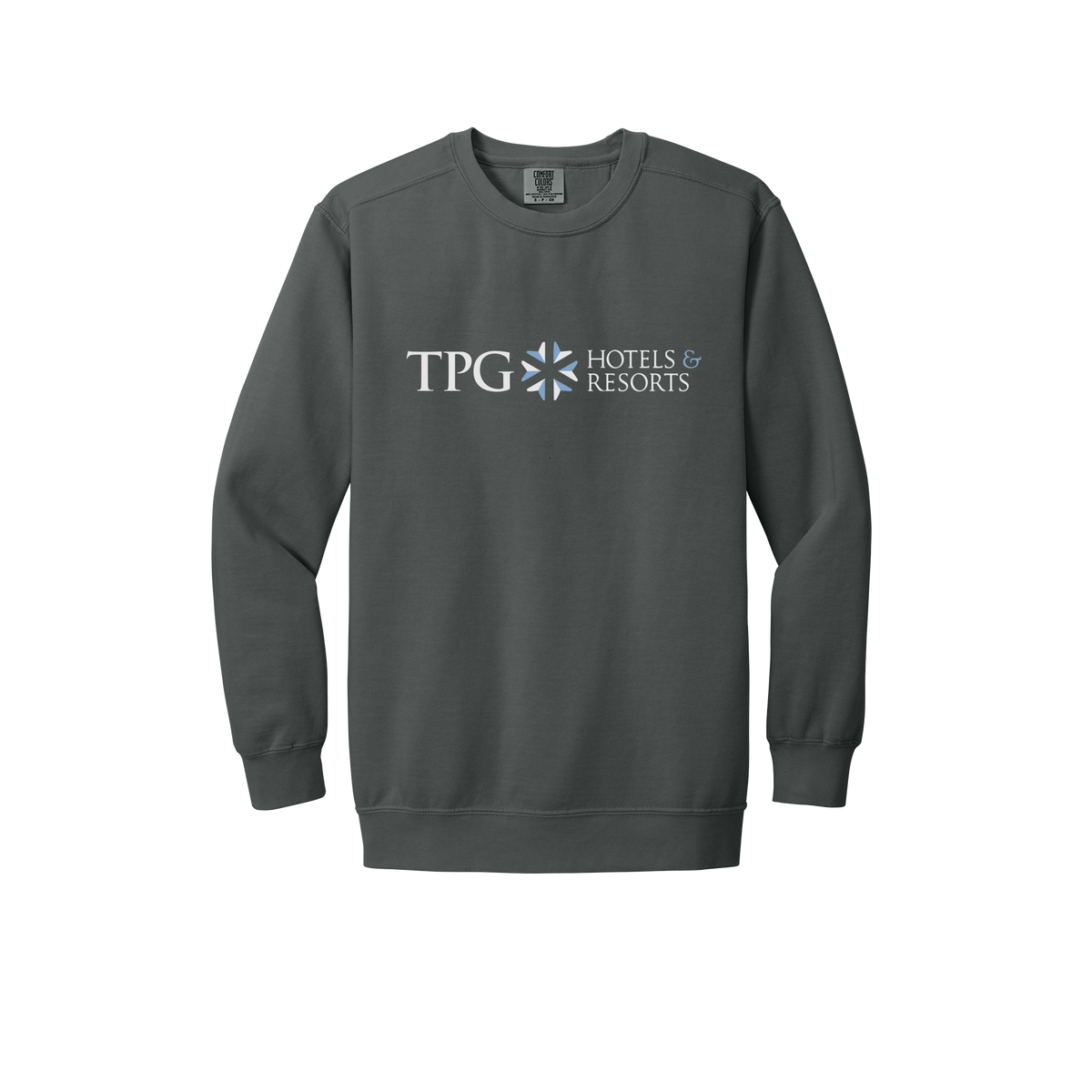 tpghotelsandresorts-premium-comfort-crewneck-dtf-front-1566-pepper-flat-front