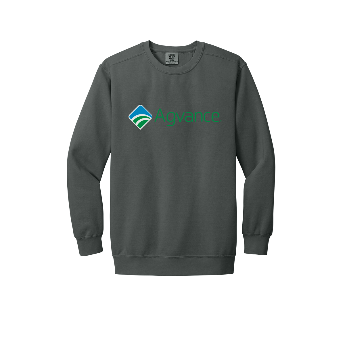 agvance-premium-comfort-crewneck-dtf-front-1566-pepper-flat-front