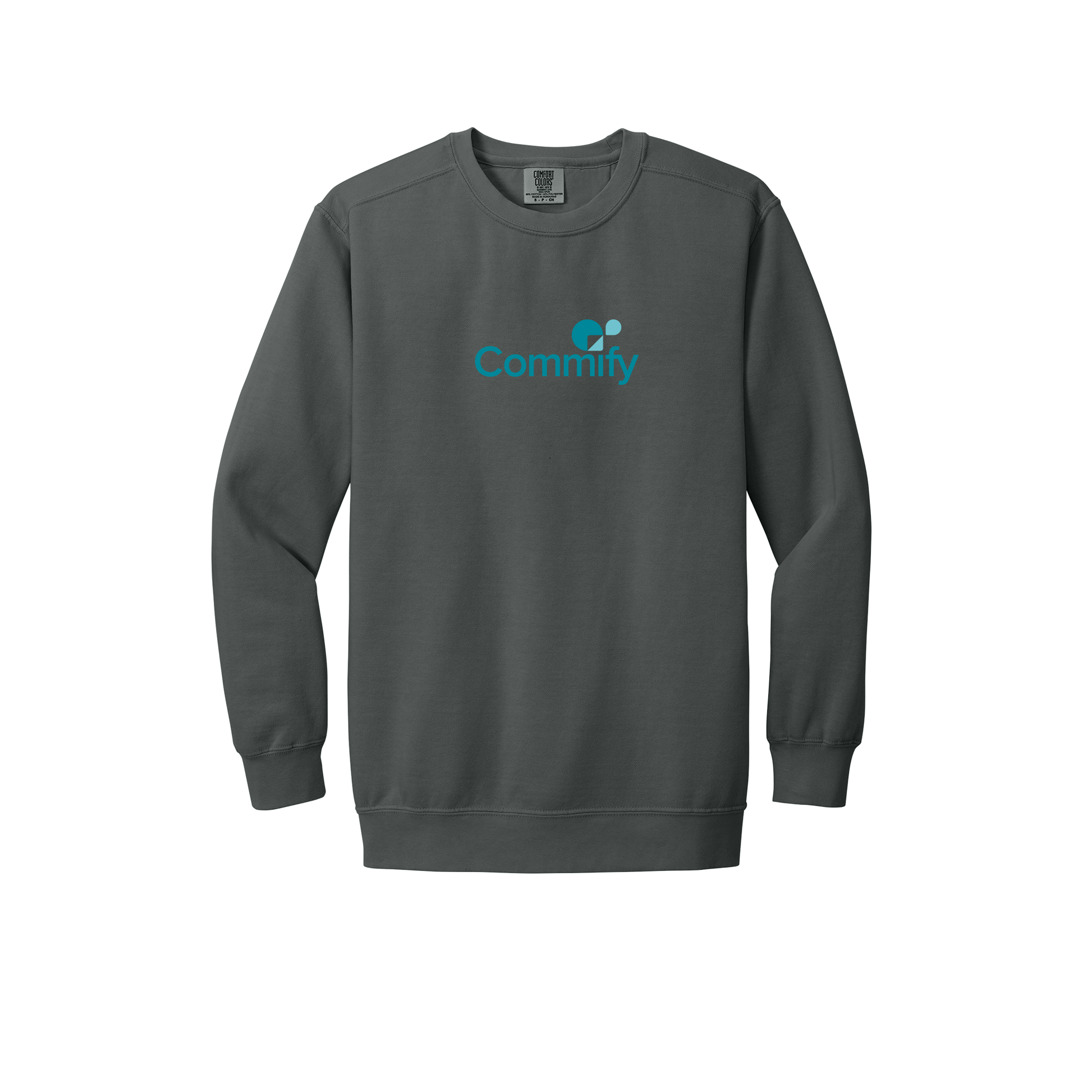 commify-premium-comfort-crewneck-dtf-front-1566-pepper-flat-front
