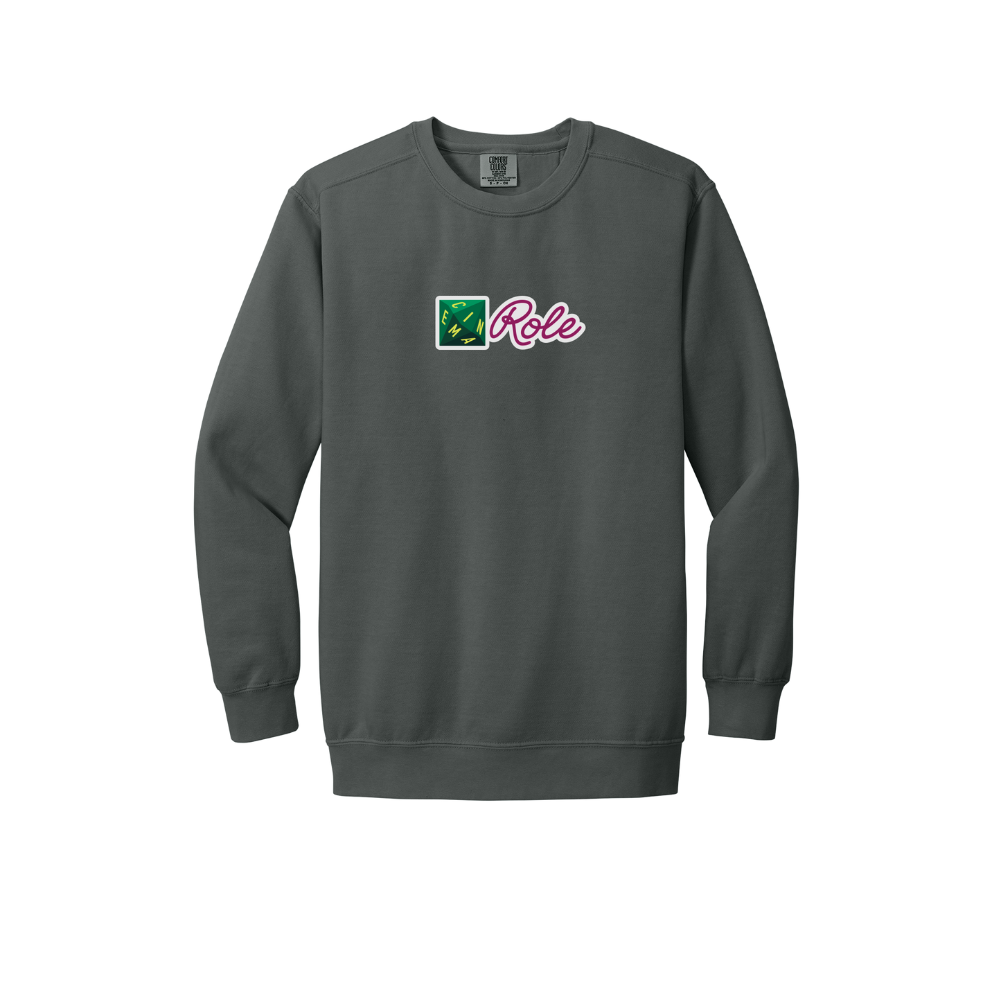 cinemarole-premium-comfort-crewneck-dtf-front-1566-pepper-flat-front