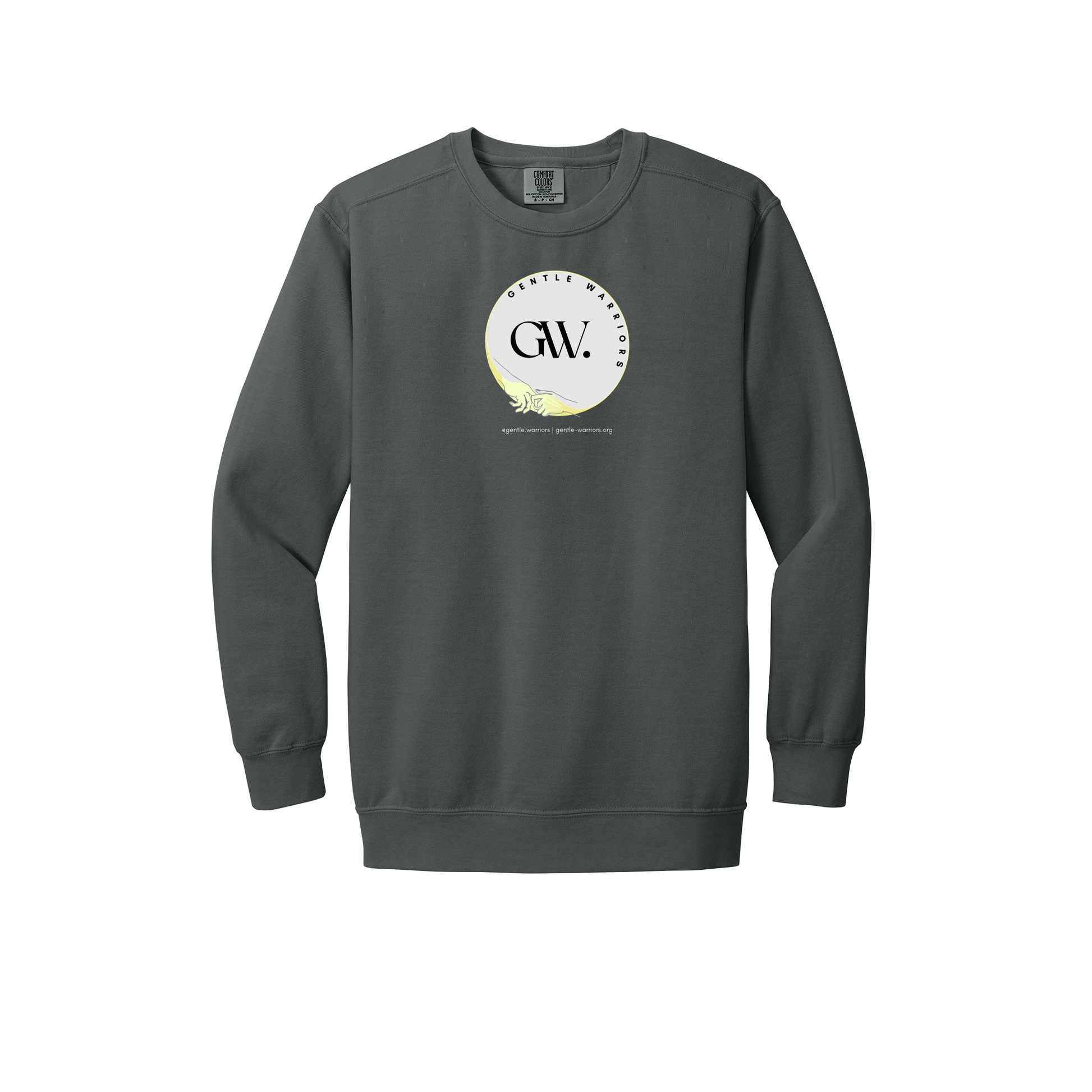 gentle-warriors-premium-comfort-crewneck-dtf-front-1566-pepper-flat-front
