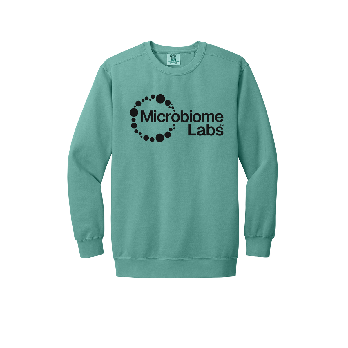 microbiomelabs-premium-comfort-crewneck-dtf-front-1566-seafoam-flat-front